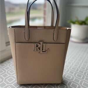 Ralph Lauren Beige Leather Tote